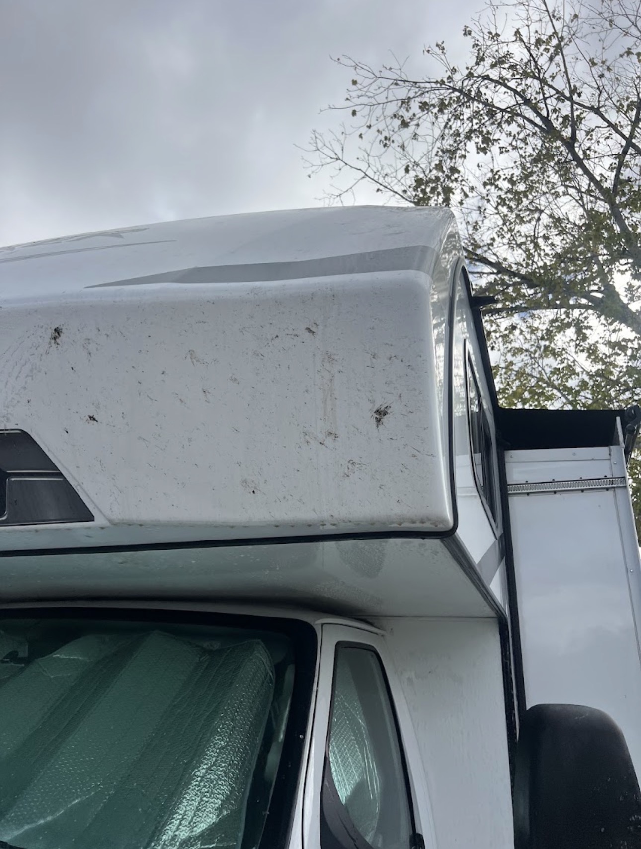 RV front cap restore — before